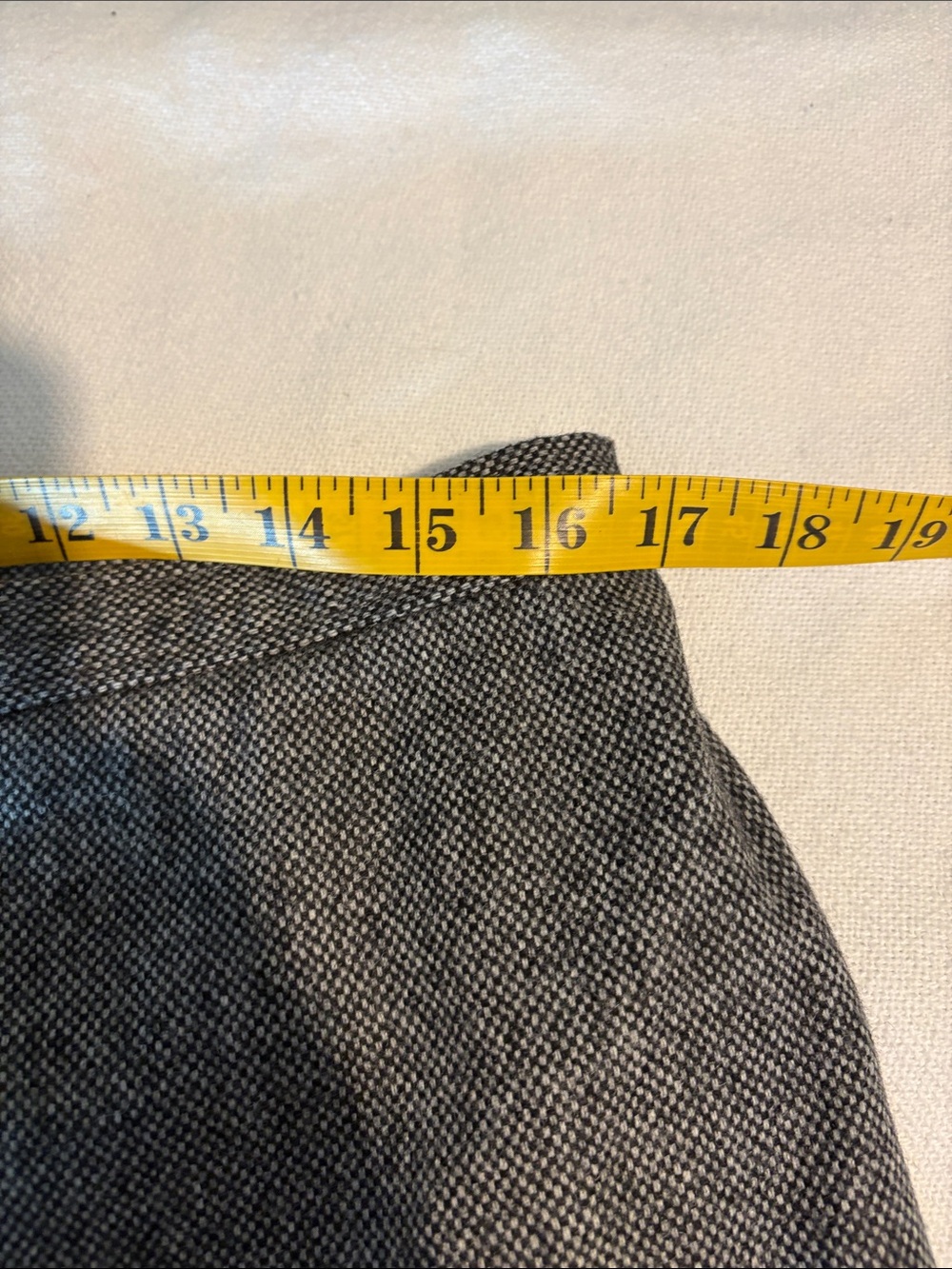 Devernois Wool Blend Grey Tweed Straight Leg Dress Pants French Chic - Picture 5 of 6